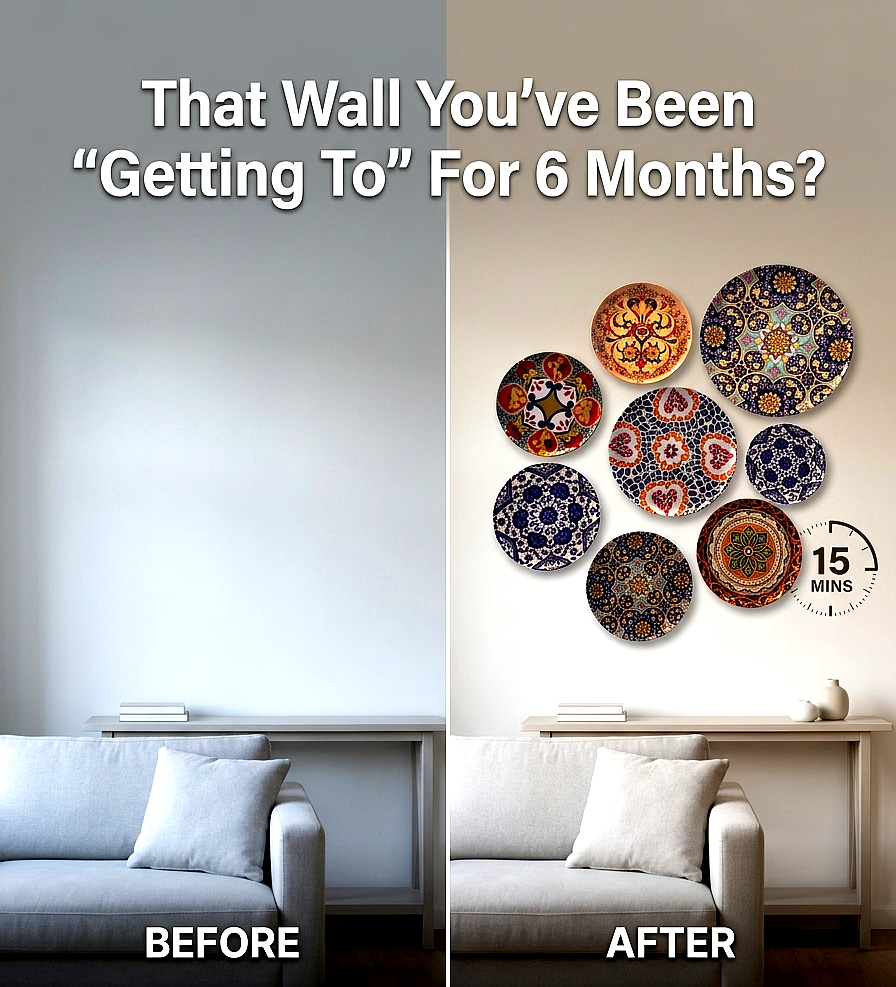 metal Wall Plate Decor Set (8 pcs) – Luxury Home Wall Art